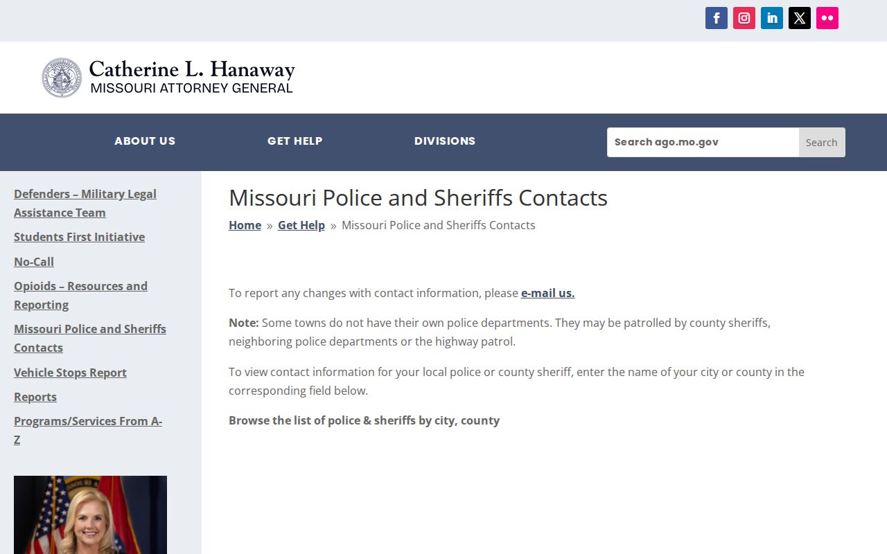 Naylor arrest-record law-enforcement contact-directory search